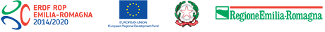 ERDF ROP Emilia-Romagna 2014/2020, UNIONE EUROPEA Fondo europeo di sviluppo regionale, Repubblica italiana, Regione Emilia Romagna